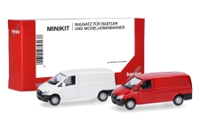 Herpa 014229-002 - H0 - Mercedes-Benz Vito Kasten 2010 - rot/weiß - Bausatz